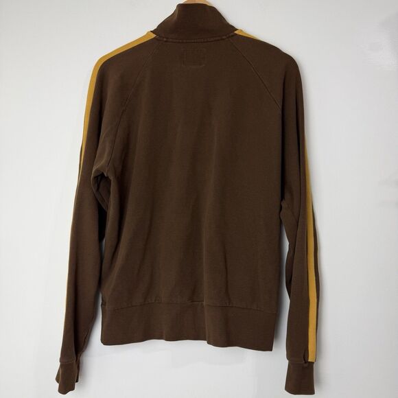 Lucky Brand Y2K Vintage Full Zip Sweater Jacket Lucky 13 Brown Yellow Men’s S - Picture 4 of 10